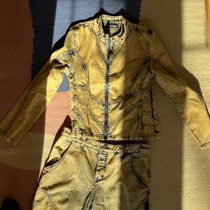 Denim Mustard Pantsuit